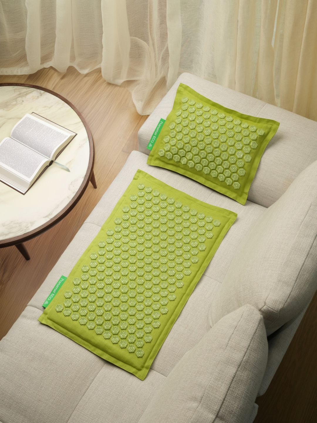 Pranamat + PranaPillow Hemp Edition (Lime)